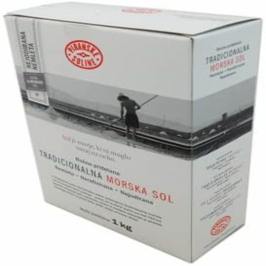Traditioneel grof niet-gejodeerd ongeraffineerd zeezout (1 kg zak) - puur biologisch ongeraffineerd zeezout - goed voor koken en tafelzout