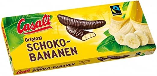 Casali Chocolate Bananas - Irresistible Chocolate Coated Banana Treats - Pack of 48, 600g - 6x