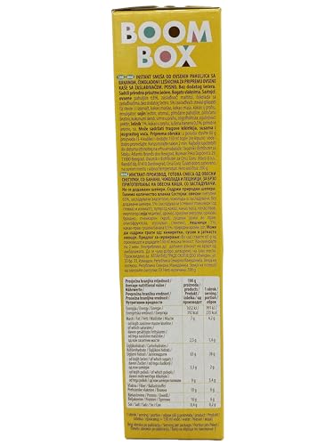 6 Pack BOOM BOX Havermout – gezonde ontbijtselectie (Banaan, Hazelnoot - 300g)