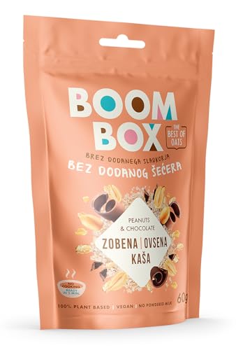 16 Pack BOOM BOX Havermout – gezonde ontbijtselectie (Pinda, Chocolade - 60g)