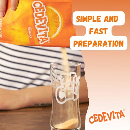 Cedevita Lemon/Cedevita Orange (Limun/Narandza) 9 Vitamins, Instant Powder Vitamin Drinks Mix 2 x 900 g, Makes 23 L Juice Alcohol-Free