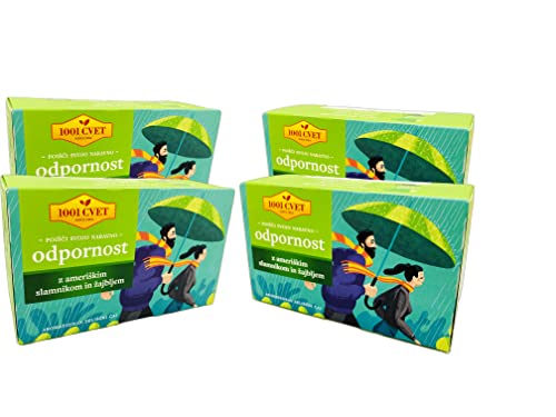 Kruidenthee uit de bergen van de Alpen - Sleepy Tea of Activity Tea - 4 verpakkingen van 20 zakjes (80 theezakjes) (Resistance 80 zakjes)