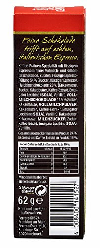 Pocket Coffee, 5er Pack (62 g verpakking)