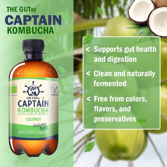 Captain Kombucha Coconut Summer Beach, 12 x 400 ml