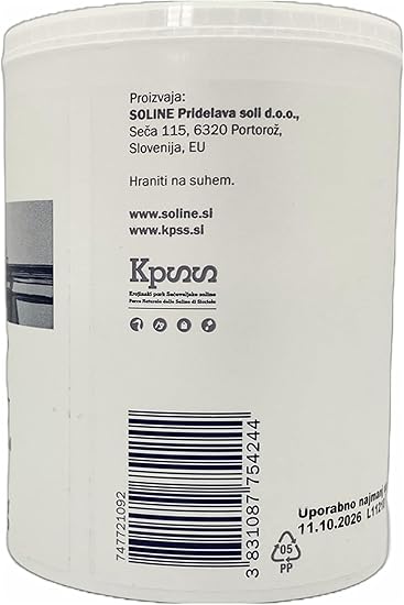 Solni Cvet - Zoutbloem 250 g (Beschermde Oorsprongsbenaming) - Zuiver biologisch en ongeraffineerd zeezout - Goed voor koken en tafelzout (26 oz) (1)