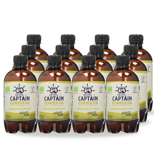 Captain Kombucha - Pineapple Peach Splash - 12 x 400 mililitres