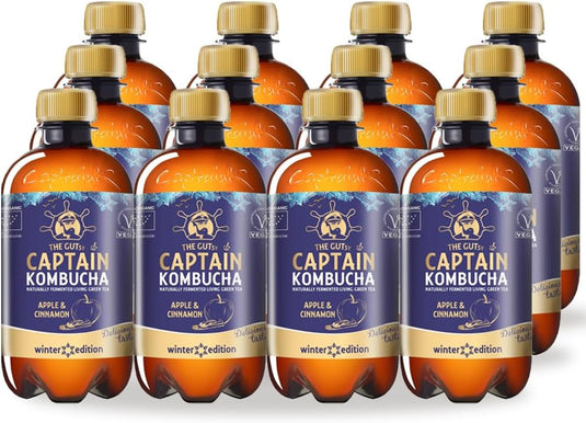 Eko Organic Captain Kombucha Jabolko Cimet 12 x 400 ml