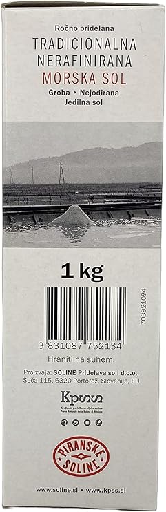Traditioneel grof niet-gejodeerd ongeraffineerd zeezout (1 kg zak) - puur biologisch en ongeraffineerd zeezout - goed voor koken en tafelzout (35 oz) (1)