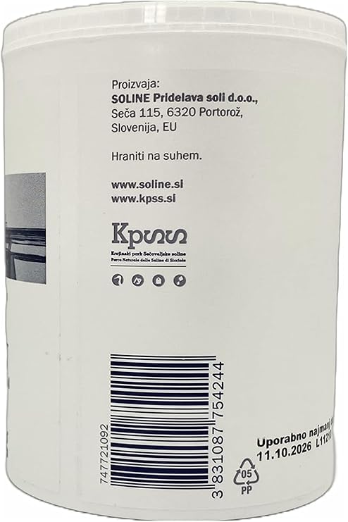 Solni Cvet Fleur de Sel 250g (Beschermde Oorsprongsbenaming) - Zuiver biologisch en ongeraffineerd zeezout - Ideaal voor koken en tafelzout (verpakking van 3)