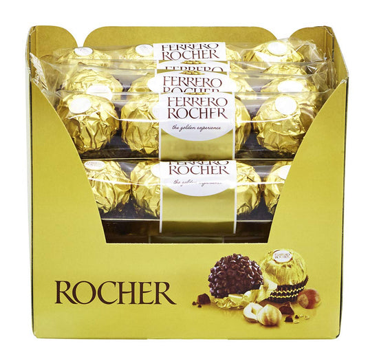 Ferrero Rocher Crispy Cream Nut Praline Specialty - 16 Packs of 4 Individual Chocolates