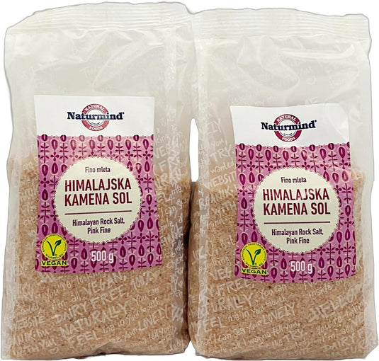 Hoogwaardig Himalayazout - 500 g | 2-pack puur en natuurlijk Himalayazout | Gezonde keuzes, veelzijdige toepassingen | Ideaal voor koken, kruiden en meer.