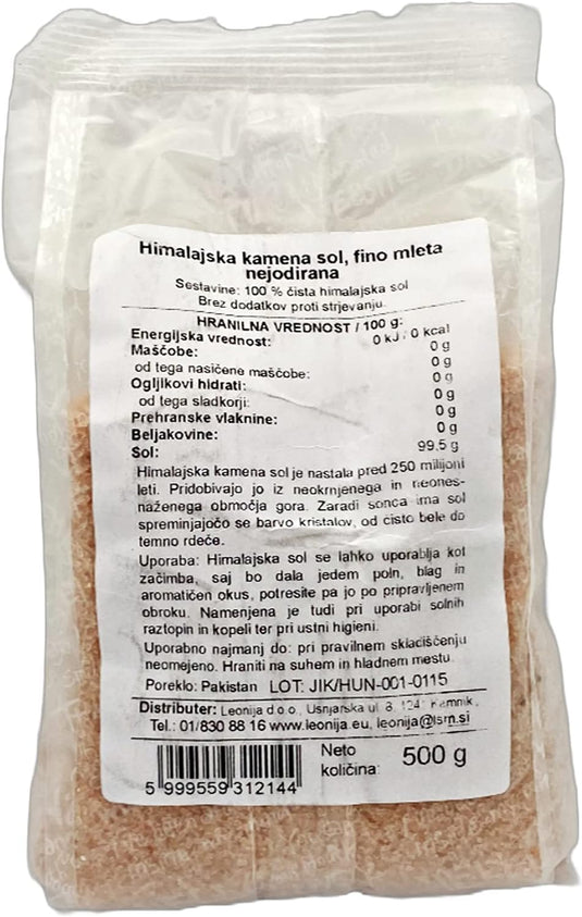 Hoogwaardig Himalayazout - 500 g | 2-pack puur en natuurlijk Himalayazout | Gezonde keuzes, veelzijdige toepassingen | Ideaal voor koken, kruiden en meer.