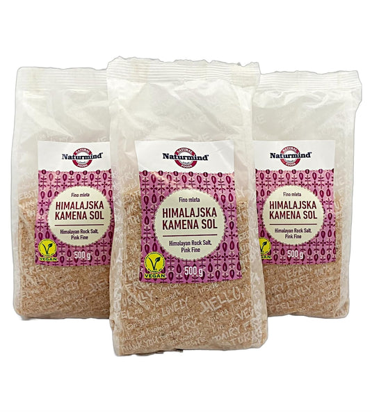 Hoogwaardig Himalayazout - 500 g | Puur en natuurlijk Himalayazout, verpakking van 3 | Gezonde keuzes, veelzijdige toepassingen | Ideaal voor koken, kruiden en meer.