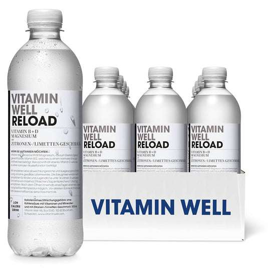Vitamin Well RELOAD  – 12 x 500ml Bottles | Refreshing Drink with Essential Vitamins