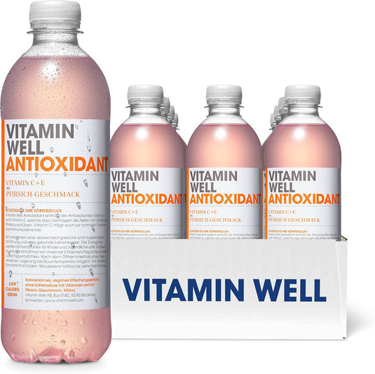 Vitamin Well ANTIOXIDANT  – 12 x 500ml Bottles | Refreshing Drink with Essential Vitamins