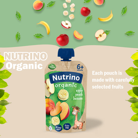 Nutrino BIO apple pear peach 10 x 100g