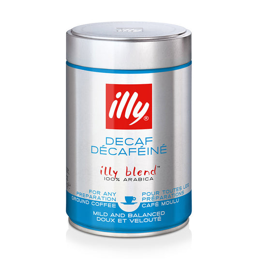 Ground coffee illy, decaffeinated iLLY 250G