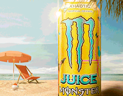 Load image into Gallery viewer, Monster Energy Juiced Khaotic Caffeinated Energy Drink with Tropical Citrus Flavour in Practical Disposable Tins (12 x 500 ml)
