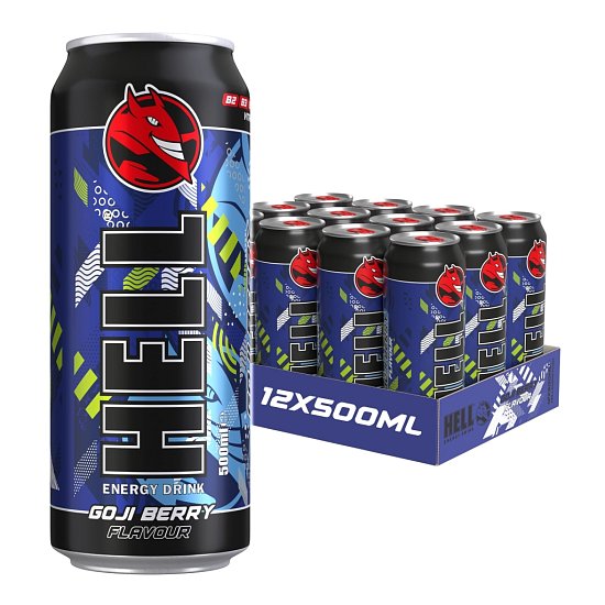 Load image into Gallery viewer, HELL Energy Drink Goji Berry 500 ml Can -  12 Pack

