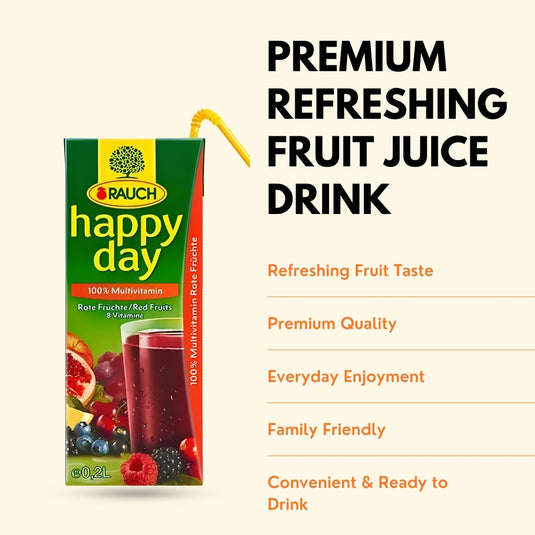 RAUCH Happy Day Multivitamin Red 100% Juice 27 x  0.2 L PET