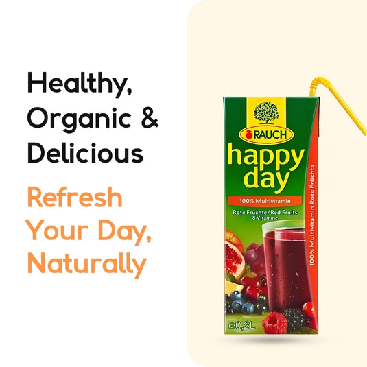 RAUCH 快乐时光红色复合维生素果汁 100% – 0.2 升 – 27 瓶装