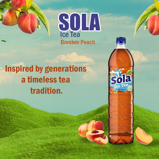 SOLA de echte smaak - Gemaakt met echte ingrediënten en met geperste smaak (perzik, 1,5 L) 