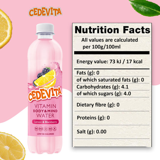 Cedevita Multivitamin drink (lemon and blackberry) 12 pack of 0,5 L bottles
