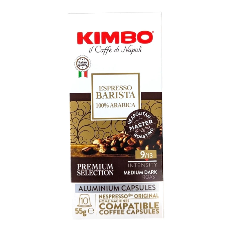 갤러리 뷰어에 이미지 로드, Kimbo 10 Caps Barista 100% Arabica Nespresso Aluminium Capsules - 10 Packs
