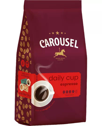 Load image into Gallery viewer, CAROUSEL 500G DAILY CUP ESPRESSO  - BEANS
