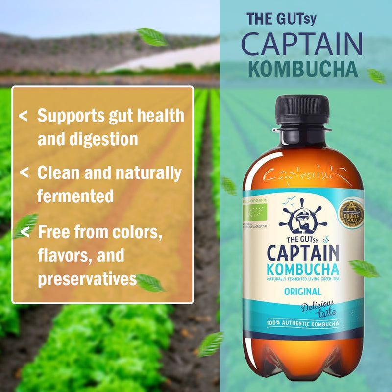 将图像加载到画廊查看器中，勇敢船长康普茶原味装 12 x 400 毫升
