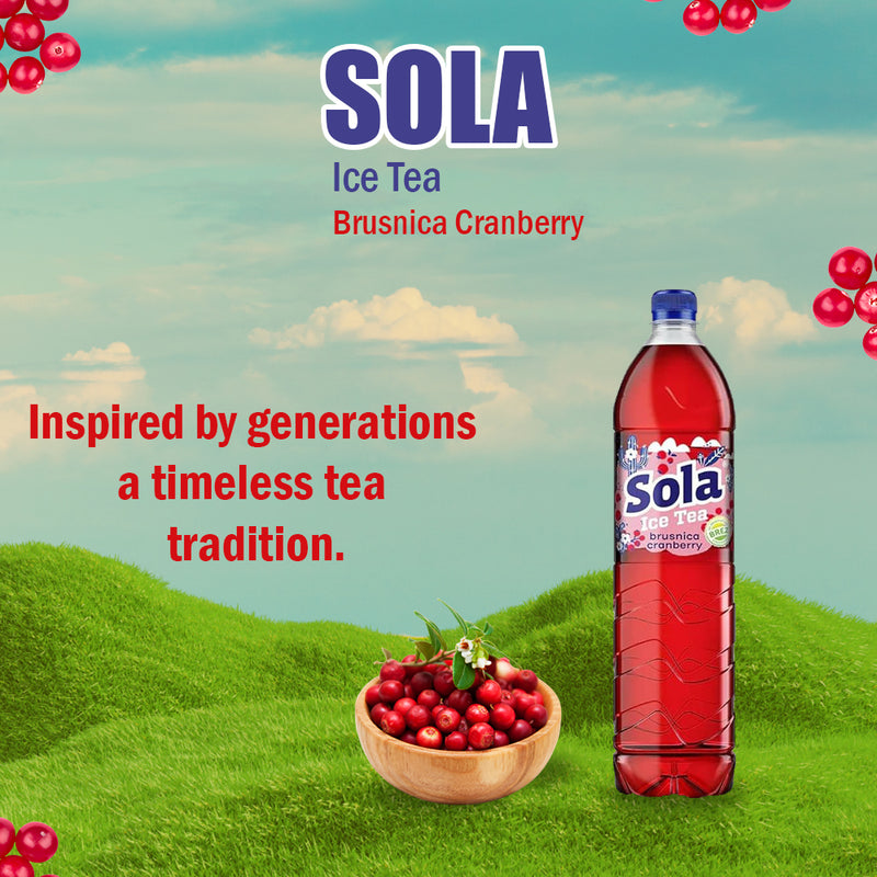 Load image into Gallery viewer, SOLA de echte smaak - Gemaakt met echte ingrediënten en met geperste smaak (cranberry, 1,5 L) 
