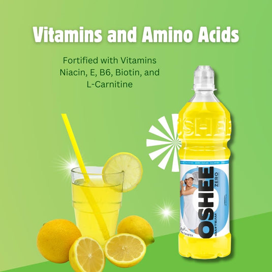 oshee l carnitine LIME Isotonic Drink 750 ml (Pack of 6) - Addition of Vitamins and L-Carnitine - Sugar Free - Hydration its vegetarian OSHEE ZERO isotonic drink multifruit