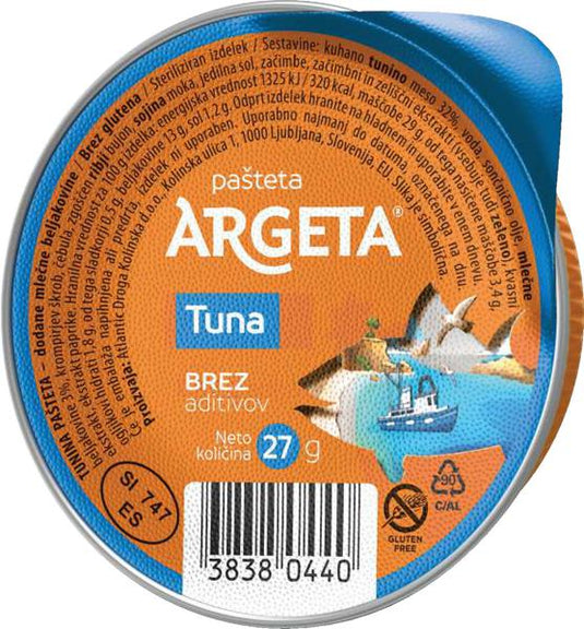 ARGETA Tuna Pâté 27 g – Smooth & Savory Tuna Spread – Ready to Eat – Premium Quality