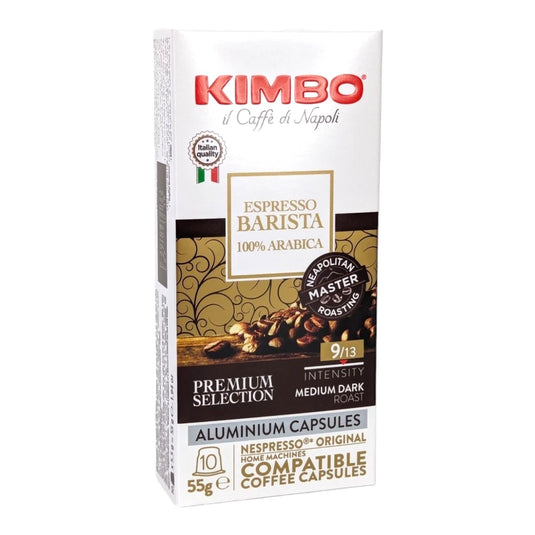 Kimbo 10 Caps Barista 100% Arabica Nespresso Aluminium Capsules - 10 Packs