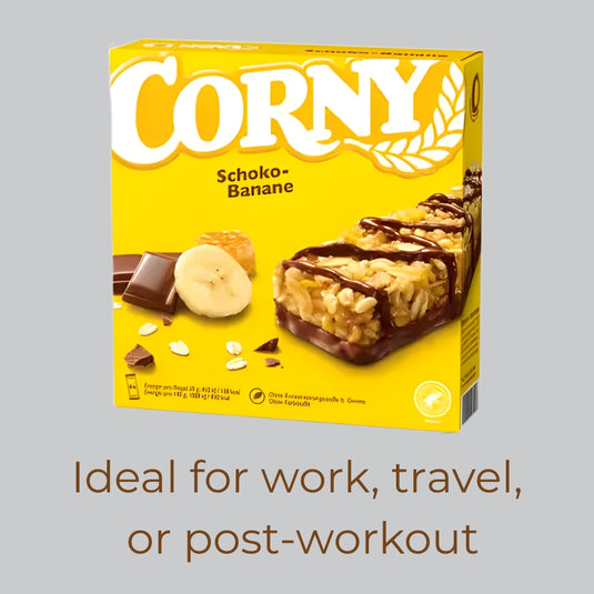 CORNY Milk Chocolate & Banana Cereal Bars 150 g (Pack of 10)