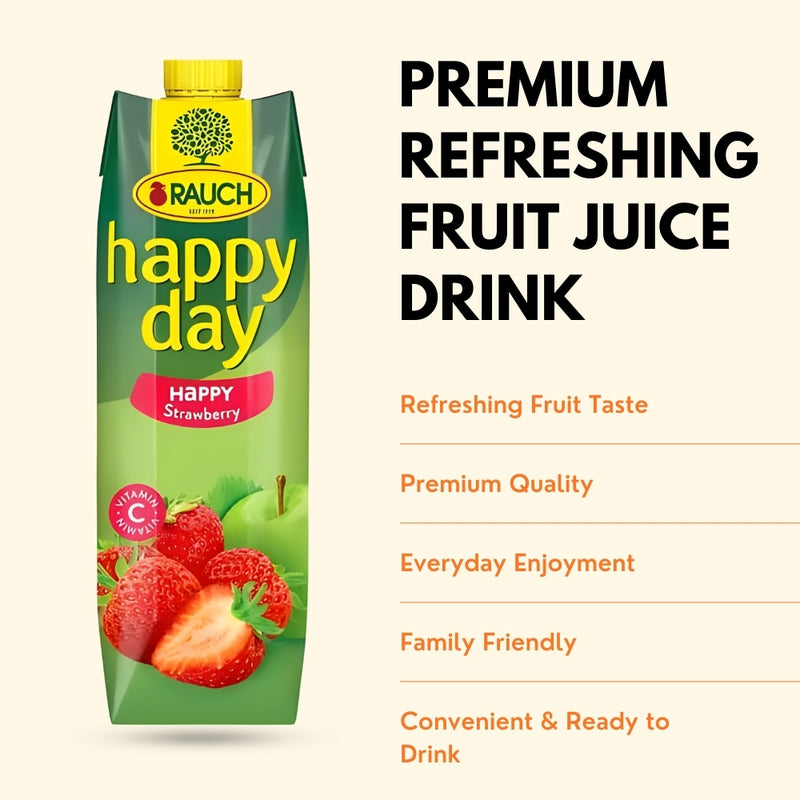 Load image into Gallery viewer, RAUCH Happy Day Happy Strawberry 35% 1 L PET
