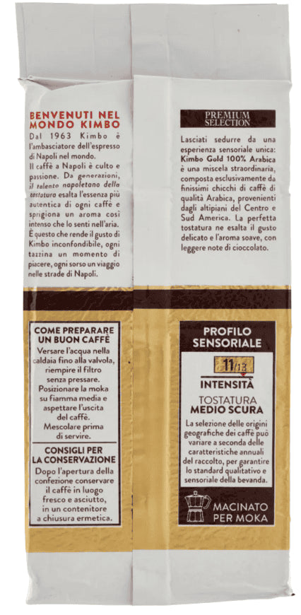 Kimbo Gold 100% Arabica Premium Selection Ground Coffee 250g