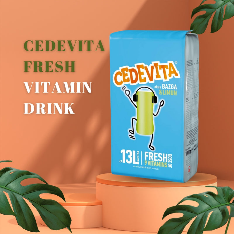 Afbeelding laden in Galerijviewer, Cedevita Instant 9 Vitamins Drank in Granulaat 1 kg (voor 13 Liter Drank) Vlierbes en Citroen 
