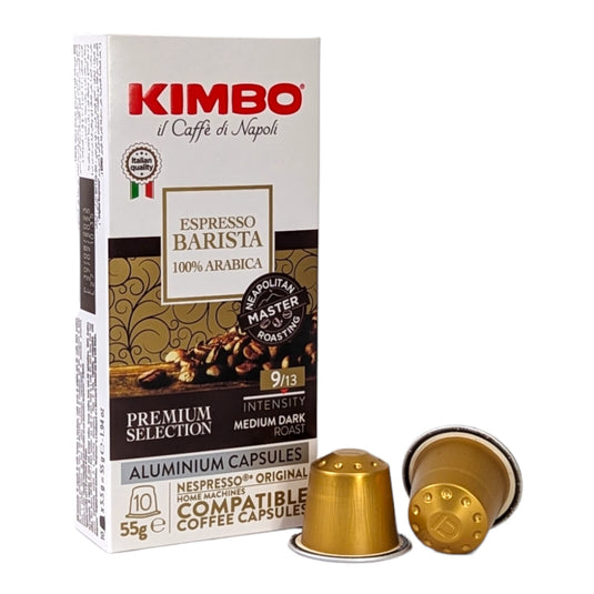Kimbo 10 Caps Barista 100% Arabica Nespresso Aluminium Capsules - 10 Packs