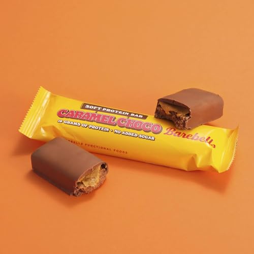 Load image into Gallery viewer, Barebells Protein Bar - Delicious Soft Protein Bars with Chocolate - Low Sugar, 16 g Protein, No Palm Oil - Soft Bar Caramel Choco, 12 x 55
