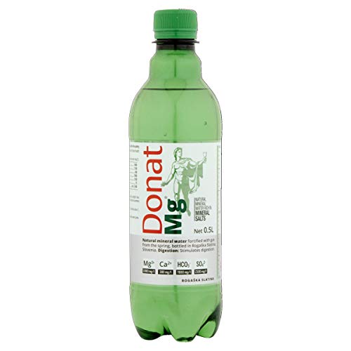 Natürliche Magnesium Wasser - 500 mg Magnesium in 500 ml - Donat MG - (12 Stück)