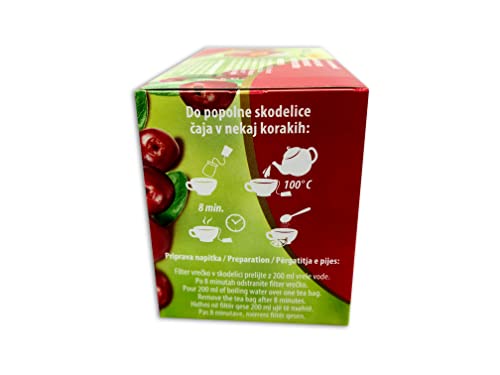 Load image into Gallery viewer, Fruit Tea from the Mountains of the Alps - Best Herbal Tea with Cranberry Flavour 4 Packs of 20 Bags (80 Tea Bags) (Magic Cranberry Tea Bags - 80 Bags)
