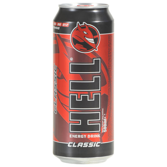HELL Classic Energy Drink 500 ml Can – Pack of 12