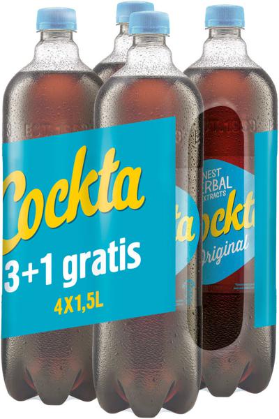 Load image into Gallery viewer, COCKTA Original Herbal Soft Drink 1.5 L – 3 + 1 FREE Value Pack – Caffeine-Free &amp; Refreshing
