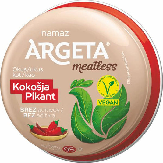 Meatless Chicken-Style Spicy Spread 95 g – Plant-Based Chickpea Protein – Vegan Pâté Alternative – Hot & Savory