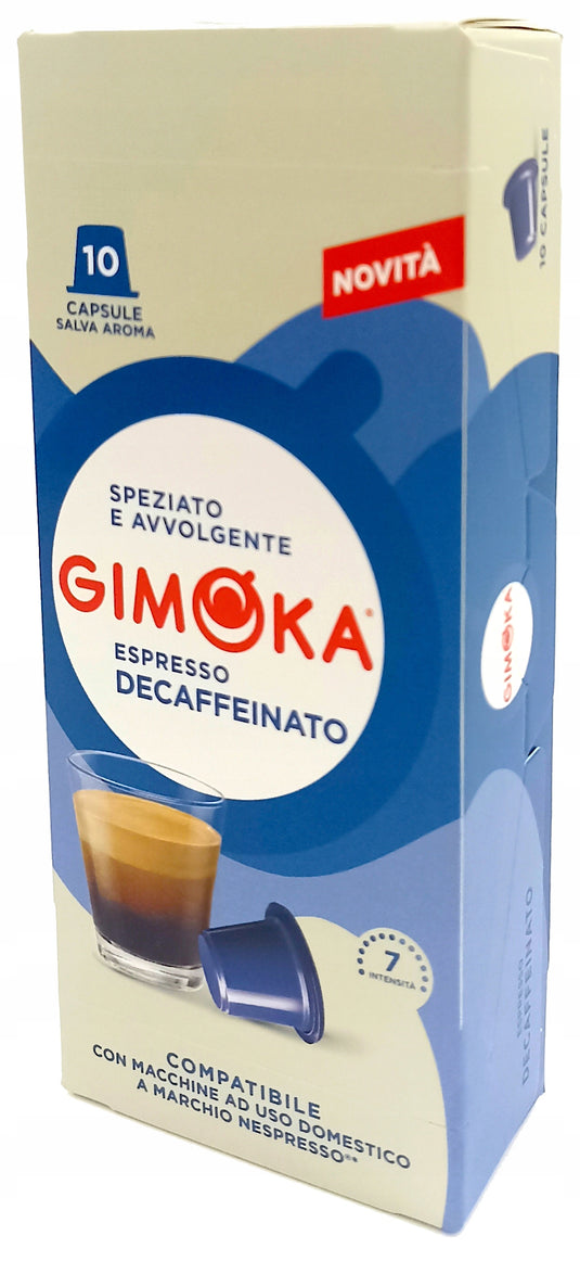 GIMOKA NESPRESSO 10CAPS. ESPRESSO DECAFFEINATO