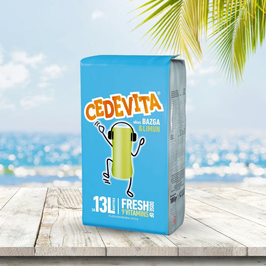 Cedevita Instant 9 Vitamins Drank in Granulaat 1 kg (voor 13 Liter Drank) Vlierbes en Citroen 