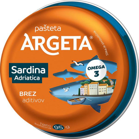 ARGETA Adriatic Sardine Pâté 95 g – Smooth & Savory Sardine Spread – Ready to Eat – Premium Quality