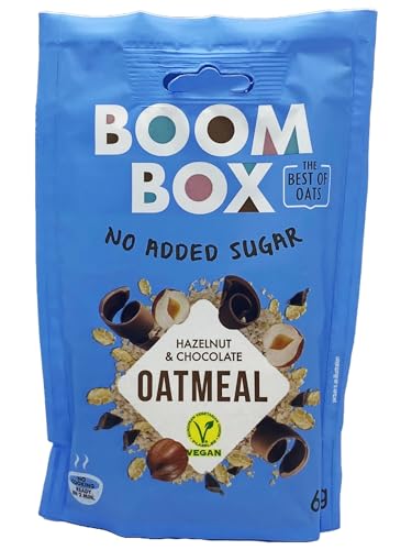 Load image into Gallery viewer, 16 Pack BOOM BOX Oatmeal – healthy breakfast selection (Hazelnut, Chocolate -60g)
