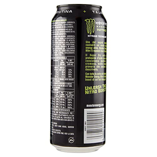 Load image into Gallery viewer, Monster Energy Nitro Super Dry Energy Drink Energy Drink Refreshing and Thirst Quenching with Citrus Flavour 500 ml Disposable Can Alcoholic Drink Soft Drink Pack of 24
